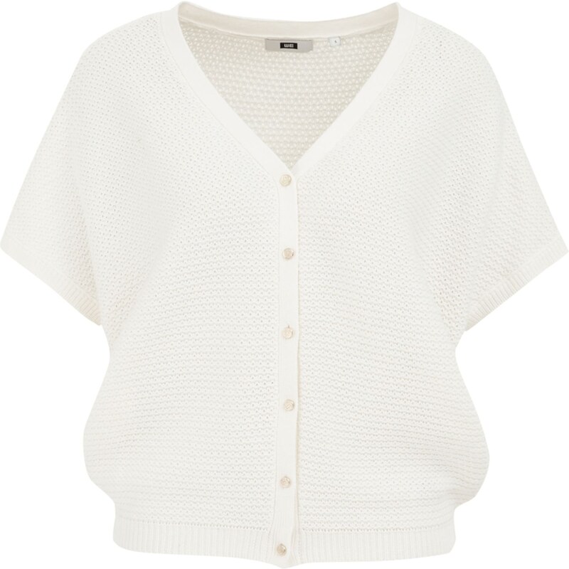 WE Fashion Pletena jopa bela