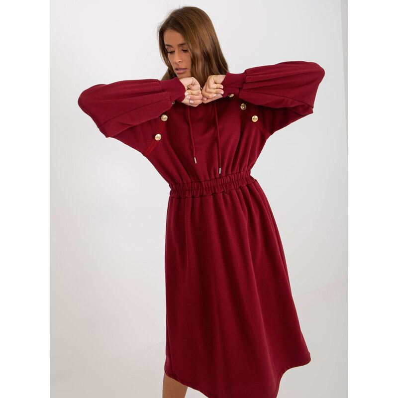 RELEVANCE Dress-RV-SK-8336.12P-burgundy