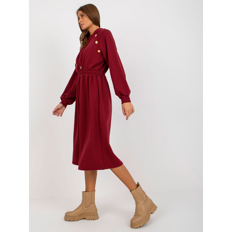 RELEVANCE Dress-RV-SK-8336.12P-burgundy