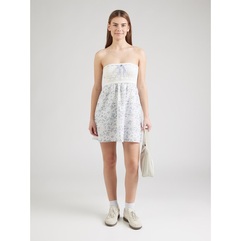 HOLLISTER Poletna obleka svetlo modra / zelena / bela