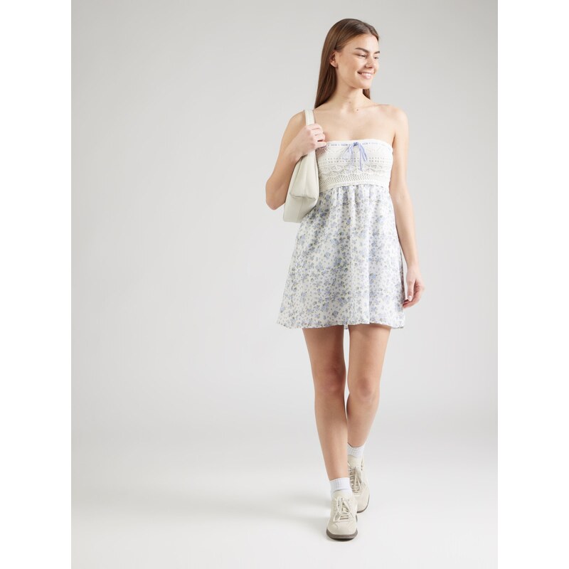 HOLLISTER Poletna obleka svetlo modra / zelena / bela