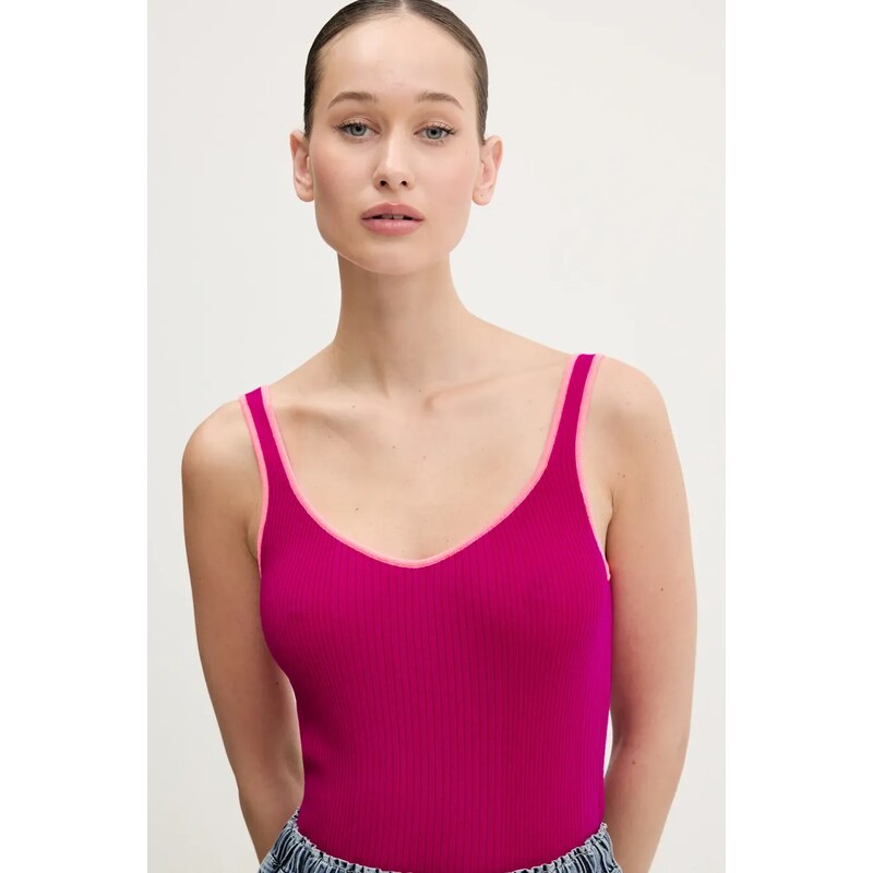 Volnen top FROM FUTURE roza barva, WTO01197