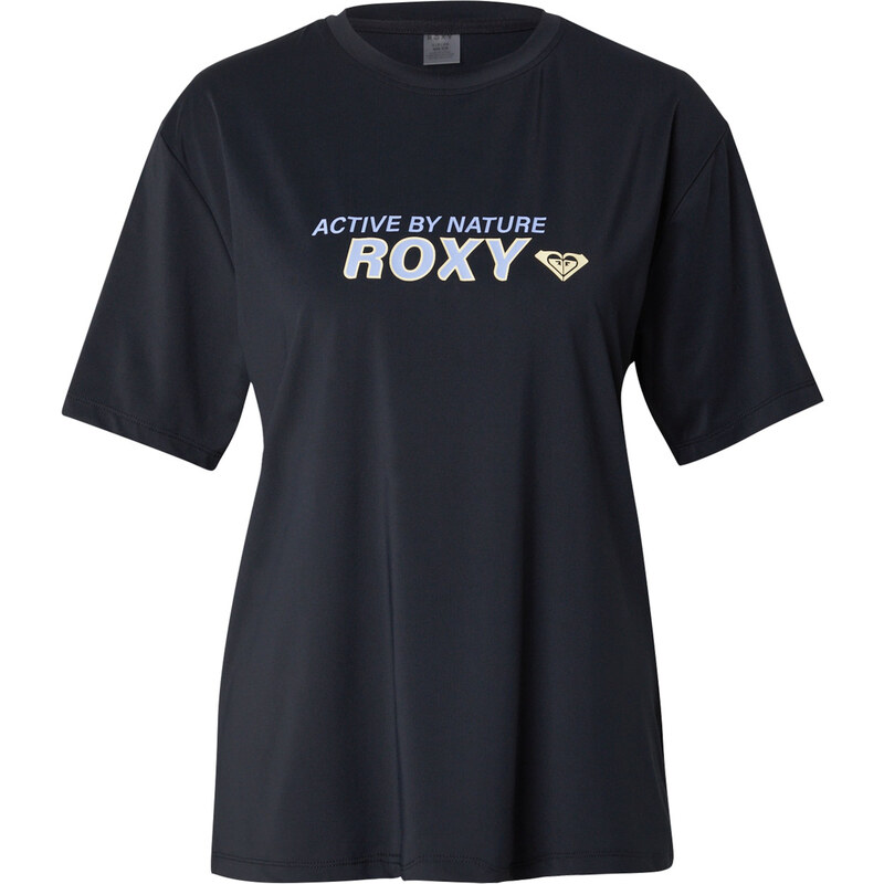 ROXY Majica 'Boundless Spirit' svetlo modra / pastelno rumena / črna