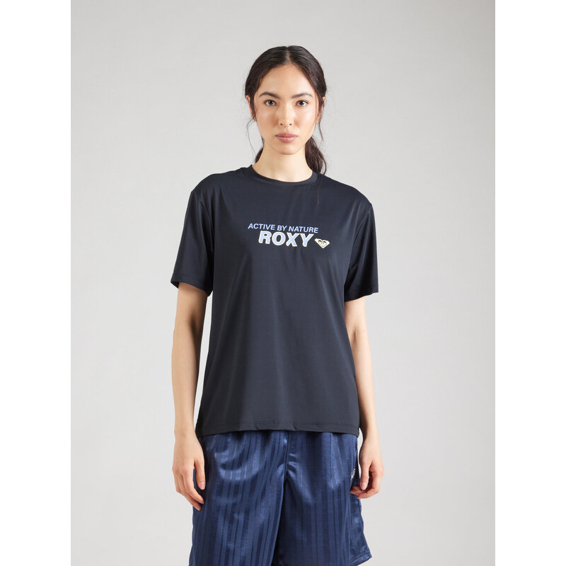 ROXY Majica 'Boundless Spirit' svetlo modra / pastelno rumena / črna