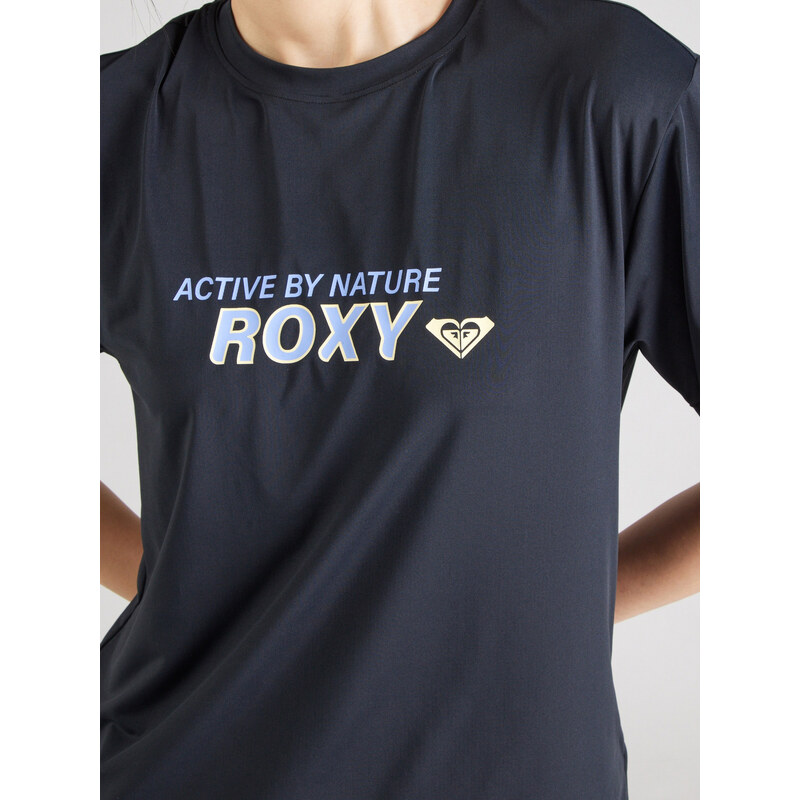 ROXY Majica 'Boundless Spirit' svetlo modra / pastelno rumena / črna