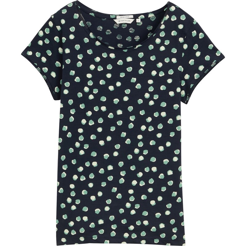 TOM TAILOR Majica mornarska / meta / off-bela