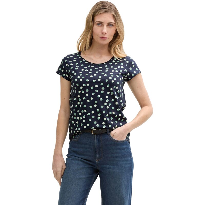 TOM TAILOR Majica mornarska / meta / off-bela