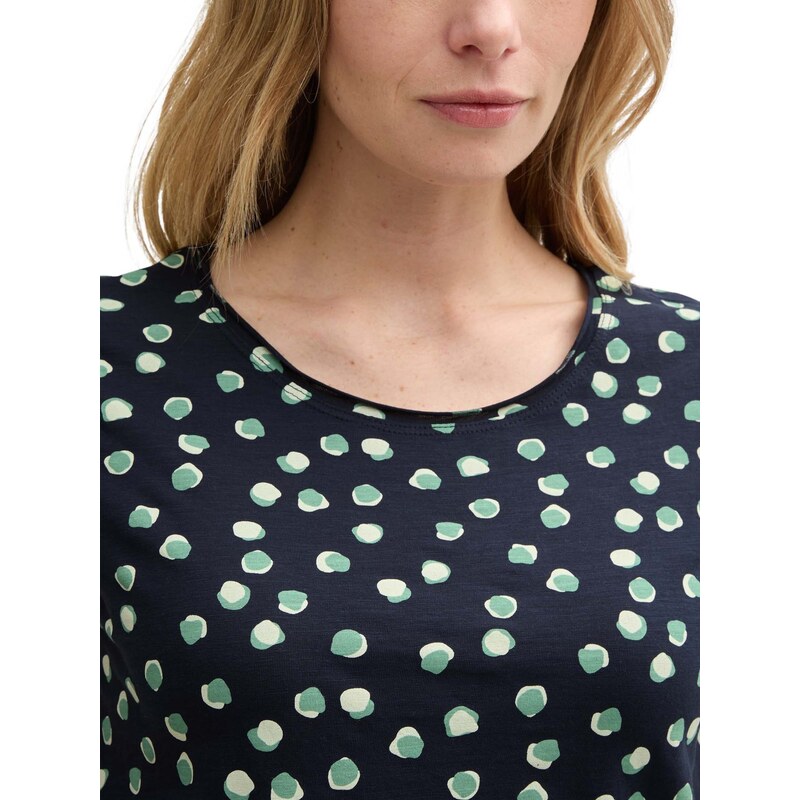 TOM TAILOR Majica mornarska / meta / off-bela