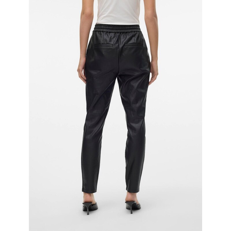 VERO MODA Hlače z naborki 'VMEva' črna