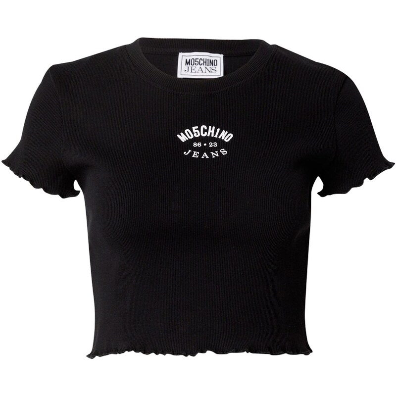 Moschino Jeans Majica črna / bela