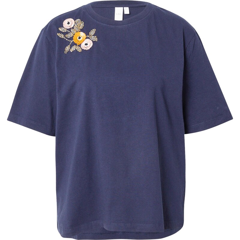 YAS Majica 'YASSannia' mornarska / zlata / oranžna / rosé