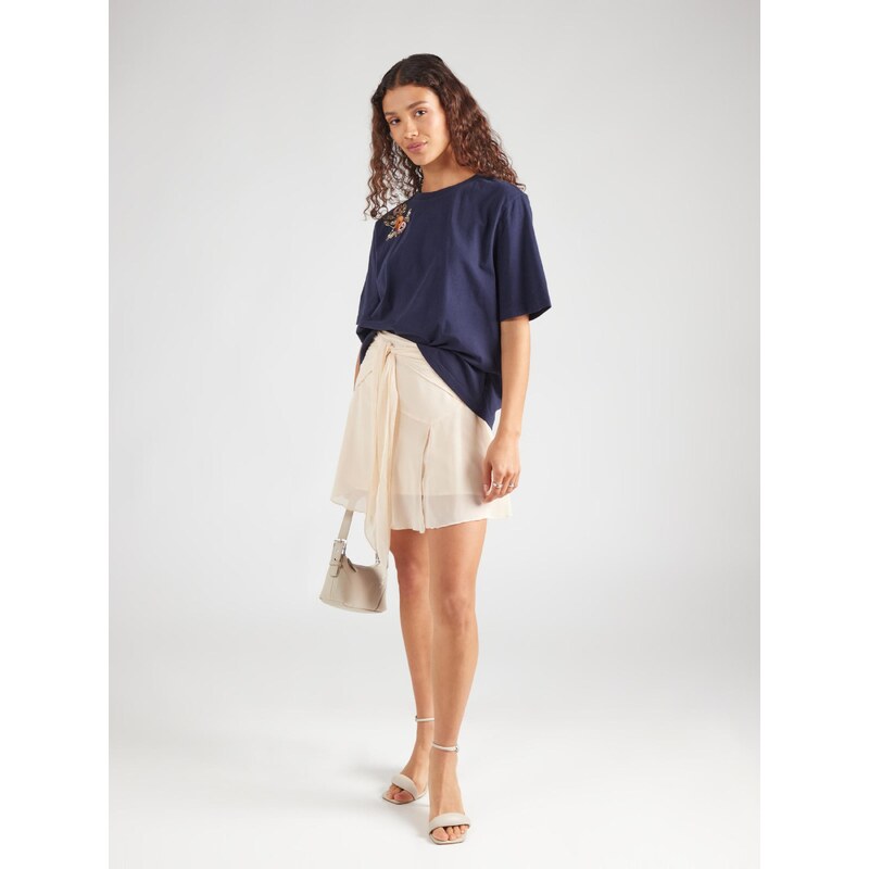 YAS Majica 'YASSannia' mornarska / zlata / oranžna / rosé