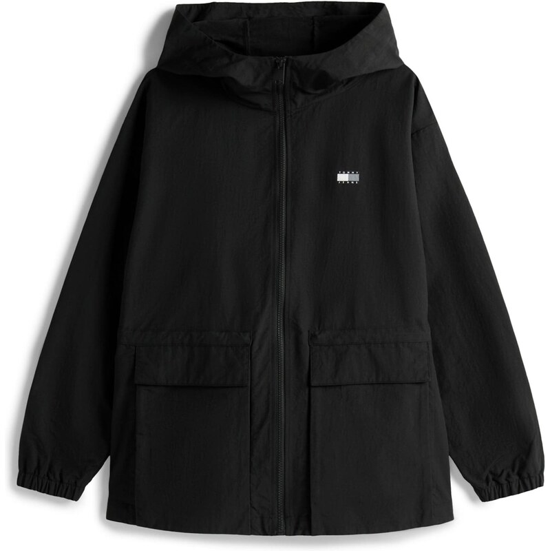 Tommy Jeans Prehodna jakna črna