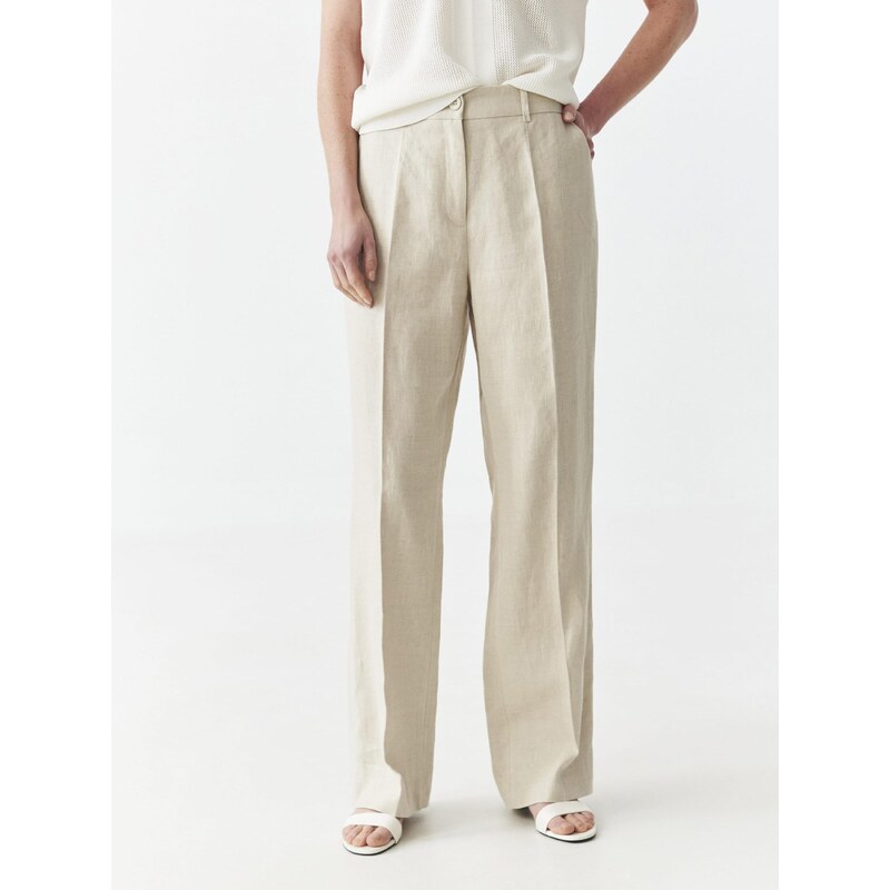 TATUUM Hlače bež / progasto bež