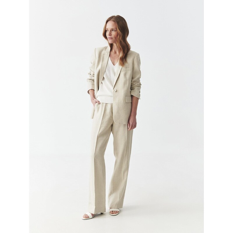 TATUUM Hlače bež / progasto bež