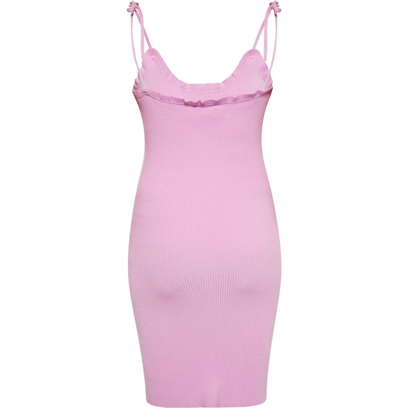 swirly Pletena obleka staro roza