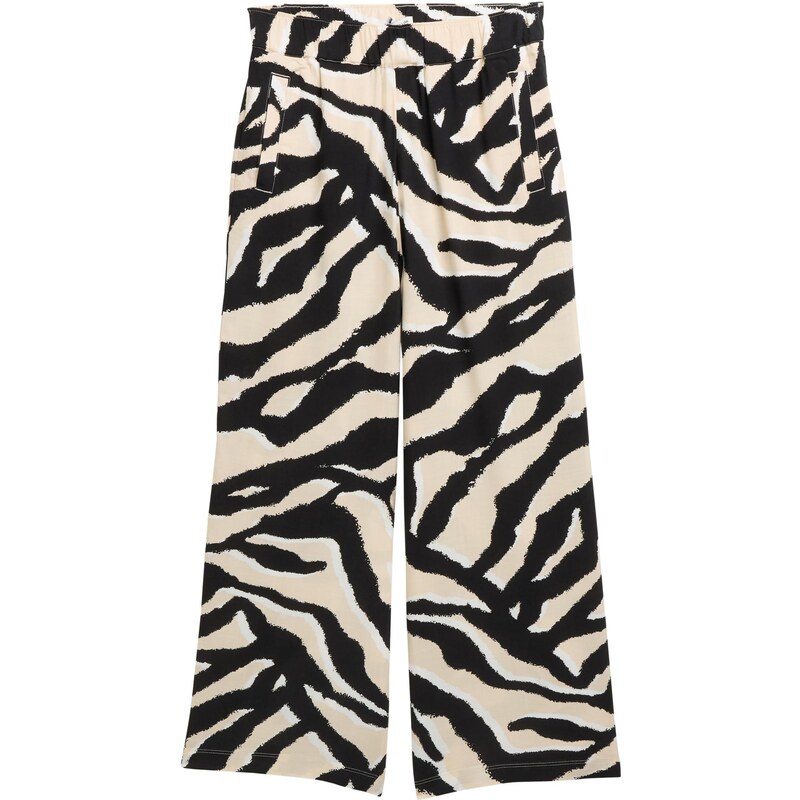 TOM TAILOR Hlače kremna / črna