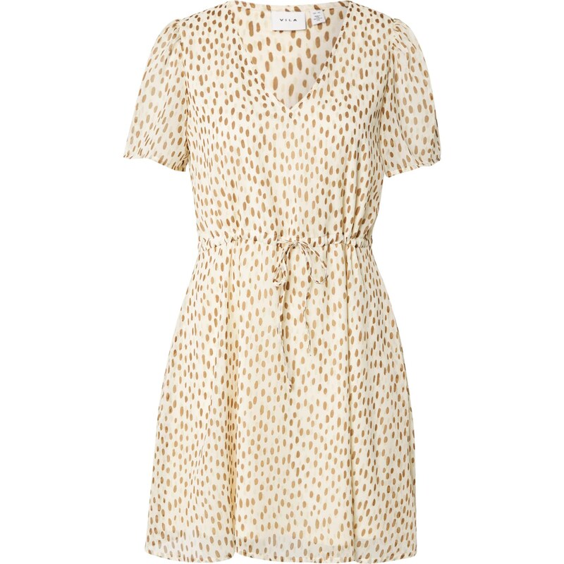VILA Obleka 'VIFalia' kamela / ecru