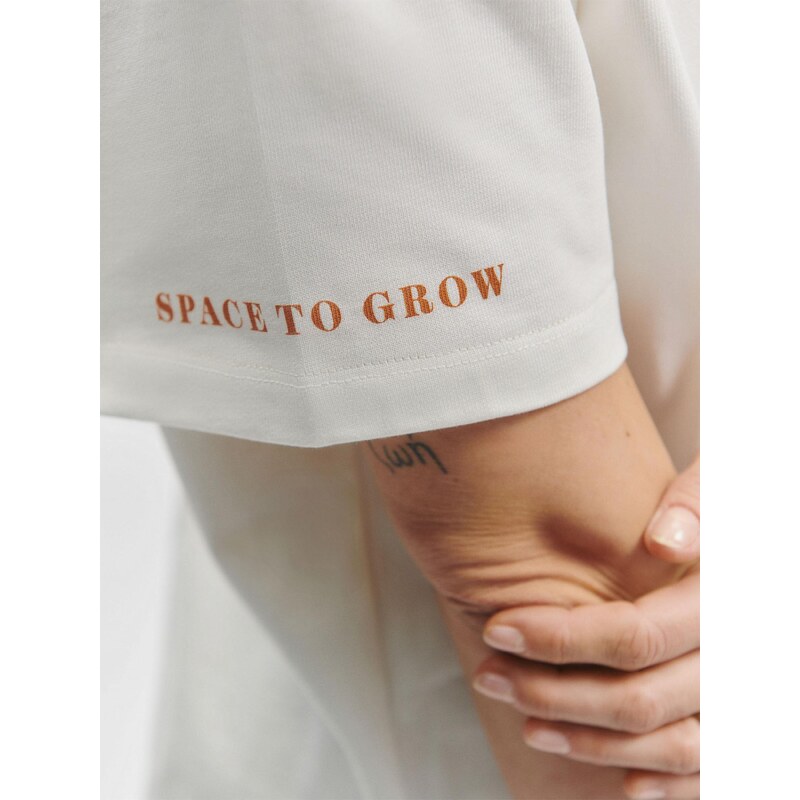 De Roos Majica 'Essentials' temno oranžna / bela