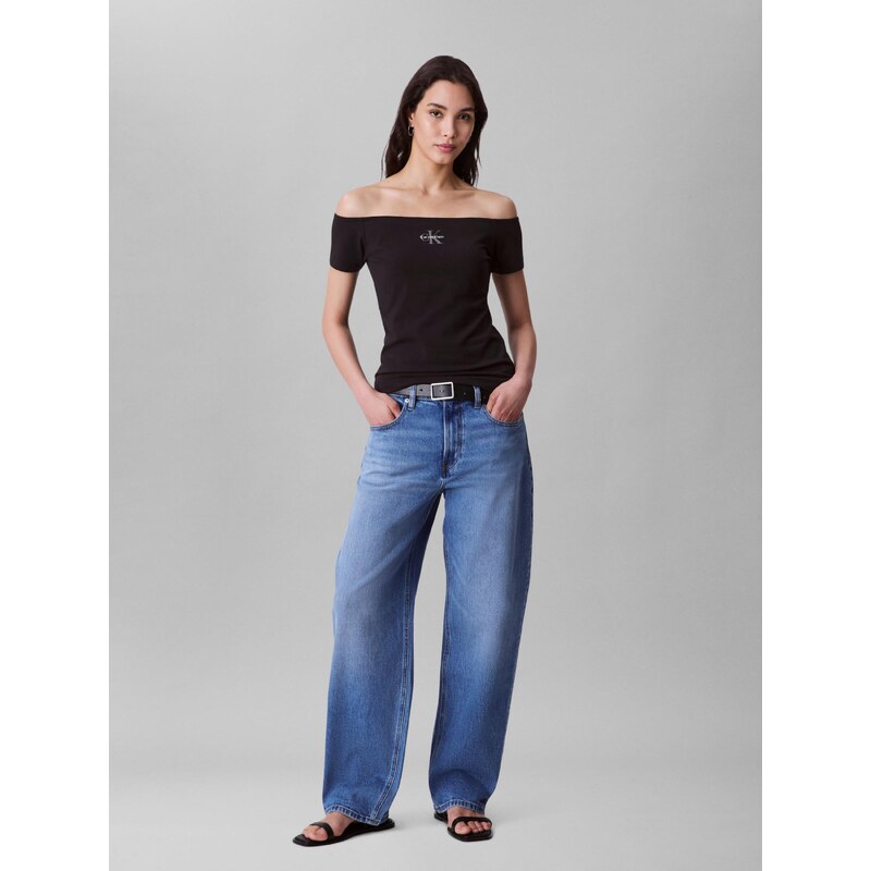 Calvin Klein Jeans Majica siva / črna / bela