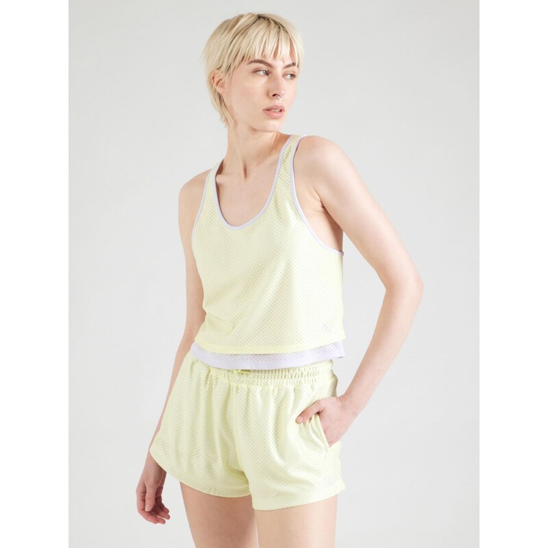 Calvin Klein Jeans Top 'PRIDE' pastelno zelena / bela