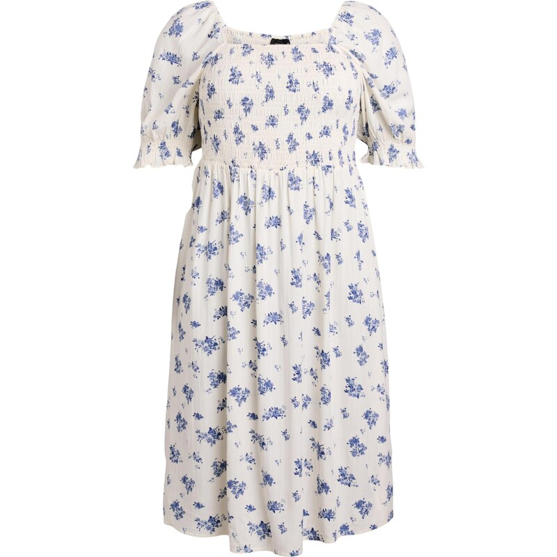 Zizzi Poletna obleka 'Mrosan' modra / pastelno modra / bela