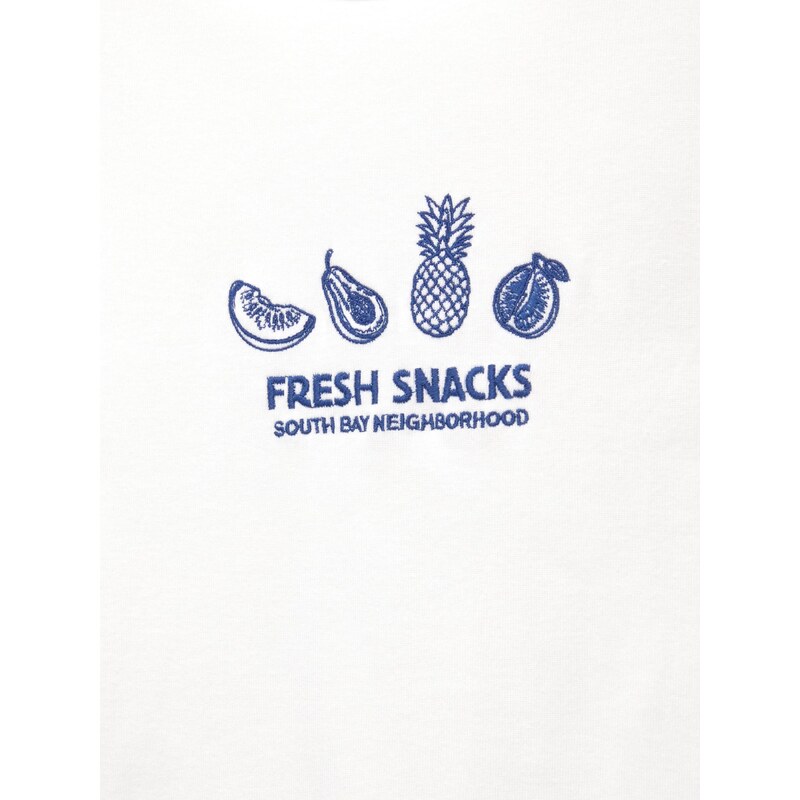 Pull&Bear Majica 'PACIFIC FRUTAS' mornarska / bela