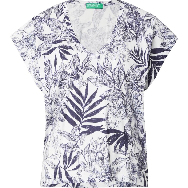 UNITED COLORS OF BENETTON Majica modra / bela