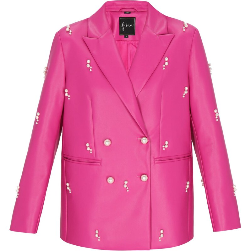 faina Blazer 'Fashion Look' fuksija / biserno bela
