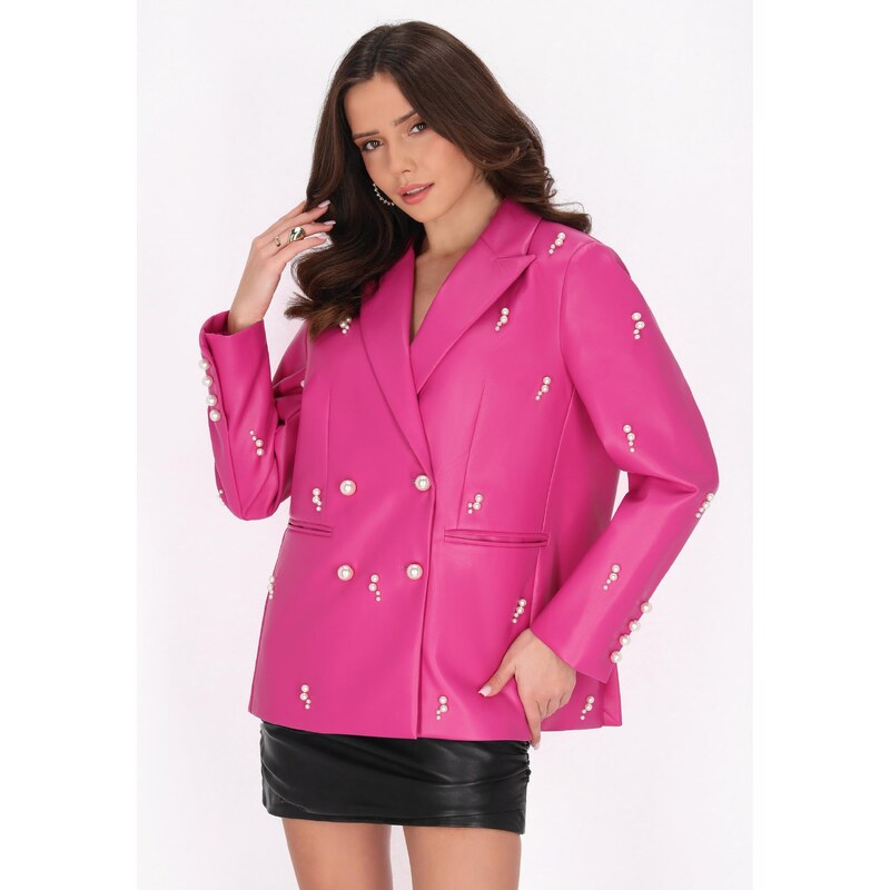 faina Blazer 'Fashion Look' fuksija / biserno bela