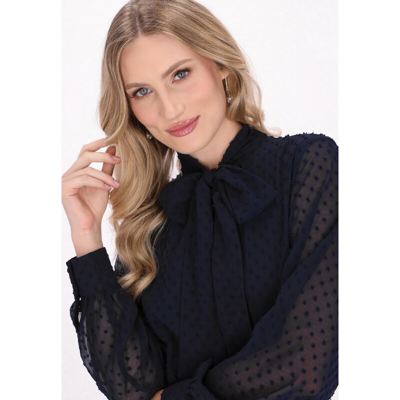 DreiMaster Klassik Dolga srajca 'Classic Look' mornarska