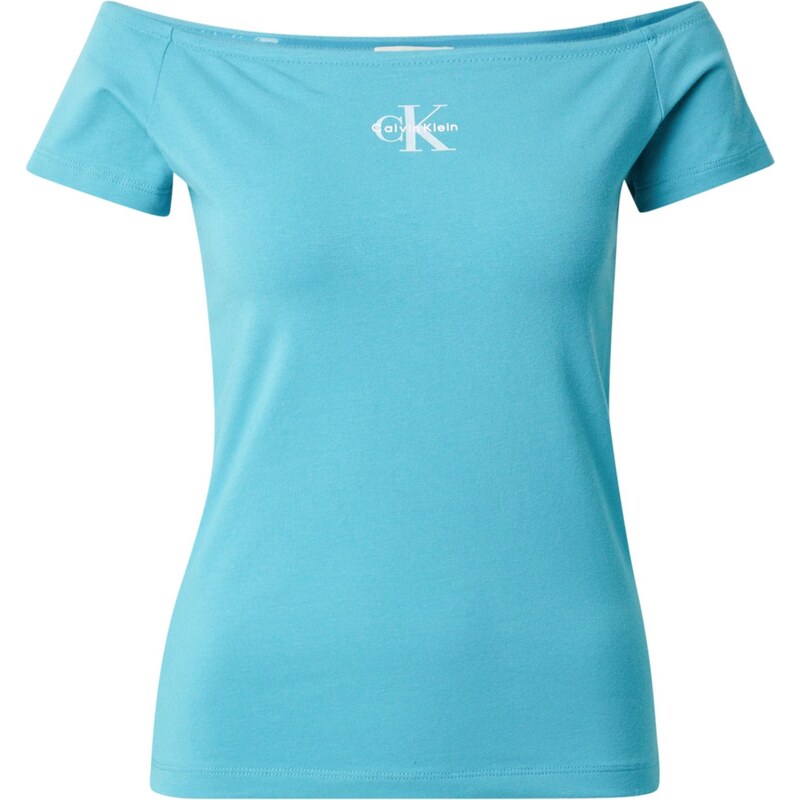 Calvin Klein Jeans Majica turkizna / bela