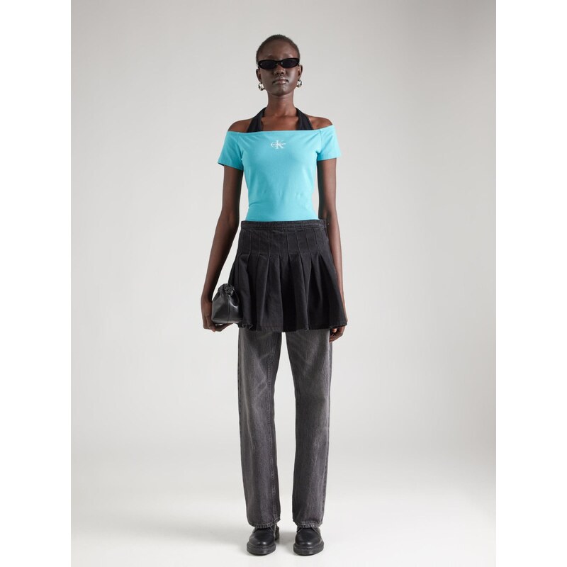 Calvin Klein Jeans Majica turkizna / bela