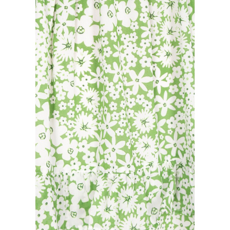 swirly Obleka svetlo zelena / bela