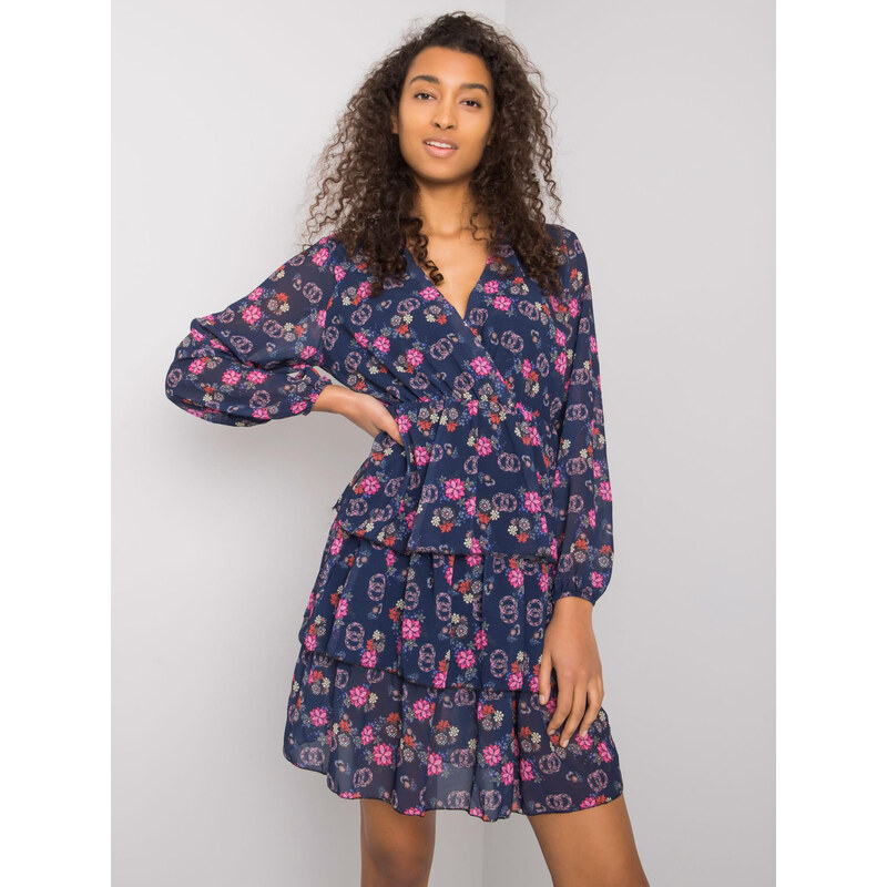 RUE PARIS Dress-WN-SK-21049.38X-navy blue