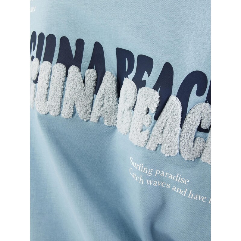 VERO MODA Majica 'VMDORIS CATY' modra / svetlo modra / bela