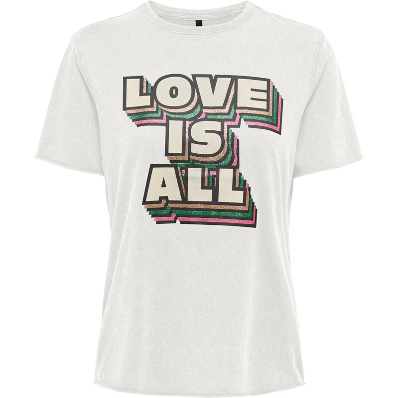 ONLY Majica 'ONLLUCKY' travnato zelena / roza / črna / bela