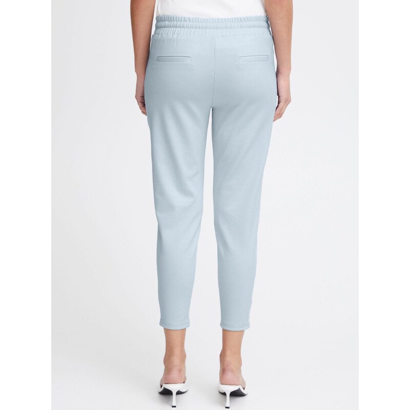 ICHI Hlače z naborki 'Kate' svetlo modra