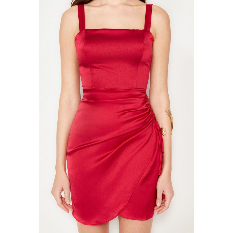 Ženska obleka Trendyol Satin