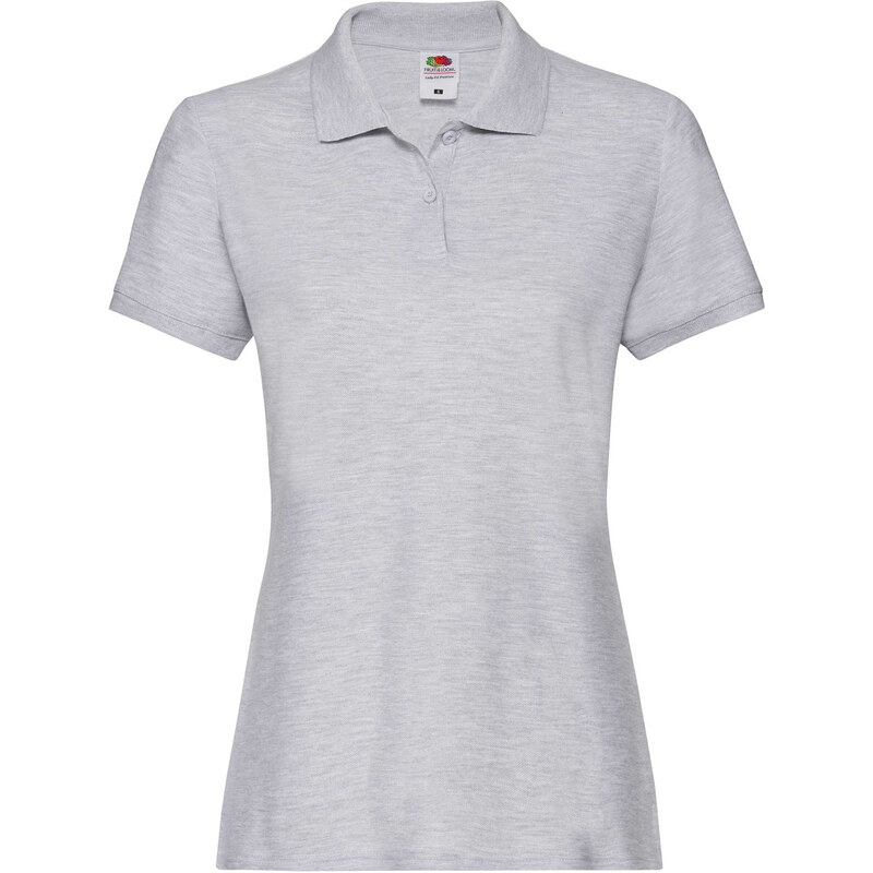Grey Polo Fruit of the Loom Women's T-shirt