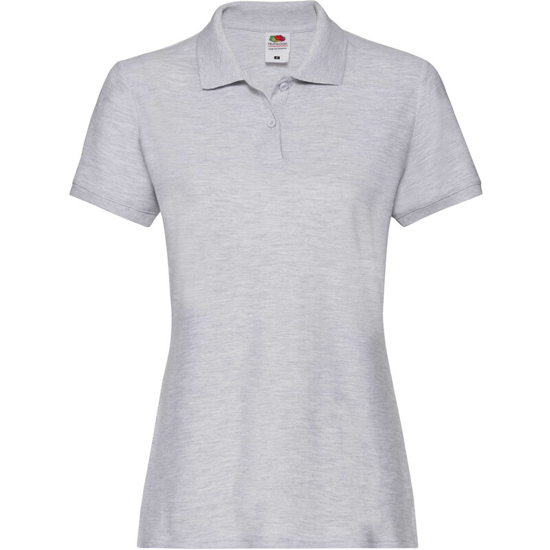 Grey Polo Fruit of the Loom Women's T-shirt