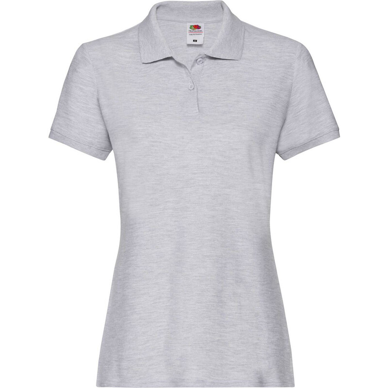 Grey Polo Fruit of the Loom Women's T-shirt