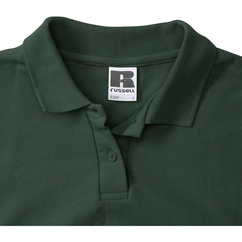 Polycotton Women's Green Polo Shirt Russell