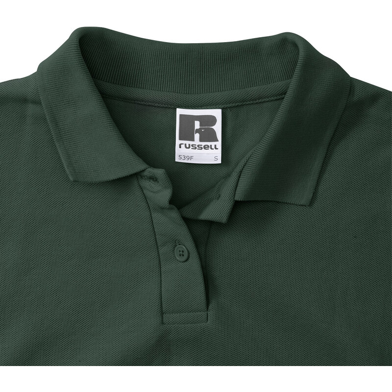 Polycotton Women's Green Polo Shirt Russell