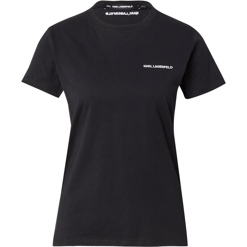 Karl Lagerfeld Majica 'ESSENTIAL' črna / bela