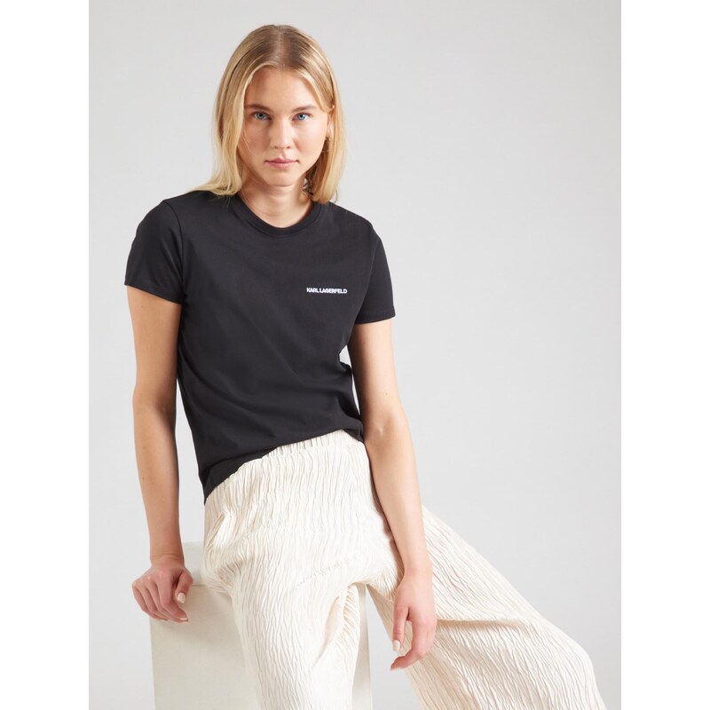 Karl Lagerfeld Majica 'ESSENTIAL' črna / bela