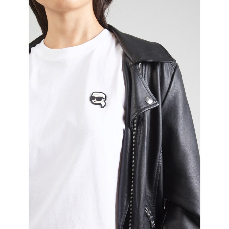 Karl Lagerfeld Majica 'IKONIK 2.0' črna / bela