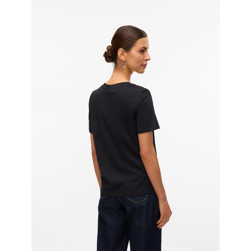 VERO MODA Majica 'VMFEYOLA' krvavo rdeča / črna