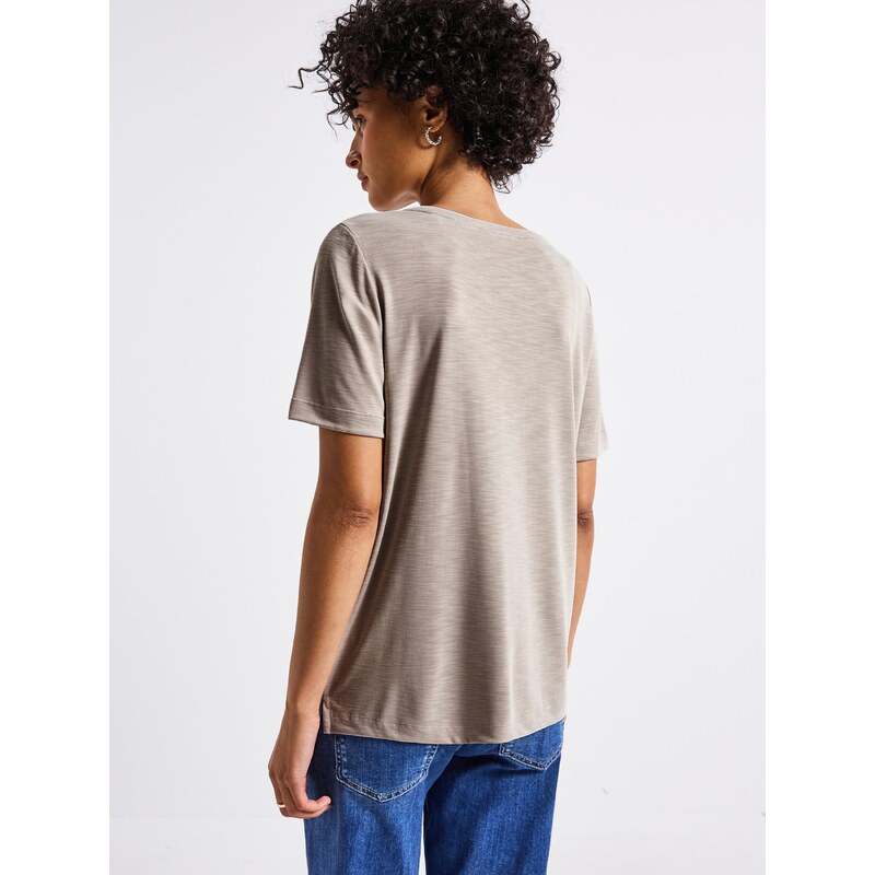 STREET ONE Majica bež / srebrna