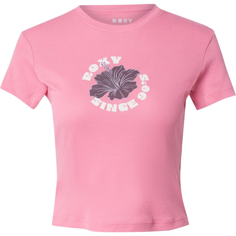 ROXY Majica 'BEACH LOVE' majnica / ciklama / svetlo roza / bela